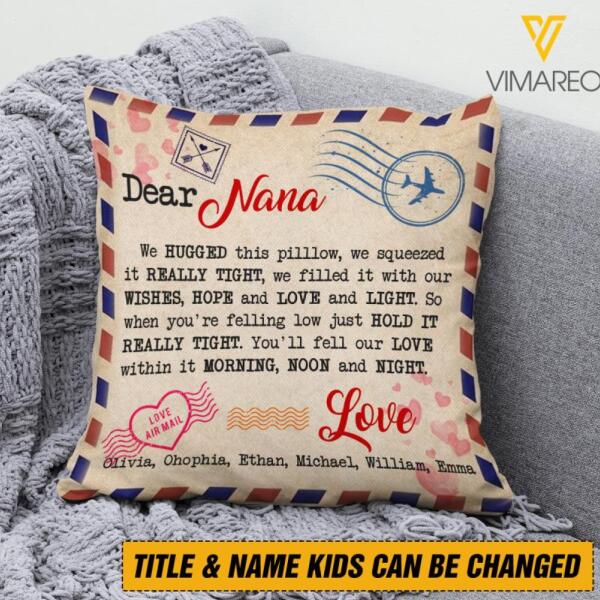 PERSONALIZED DEAR TITLE WITH KIDS  PILLOW TNDT1712