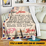 PERSONALIZED DEAR TITLE WITH KIDS GIFT FOR YOUR GRAND QUILT BLANKET PRINTED TNDT1712