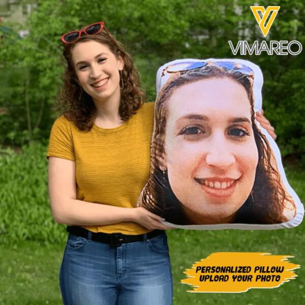 PERSONALIZED GIRL HEAD SHAPE 2 SIDE PILLOW QTDT2412