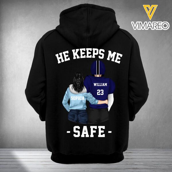 PERSONALIZED AMERICAN FOOTBALL HOODIE DEC-DT28