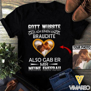 PERSONALIZED GOTT WUSSTE GERMANY COUPLE PHOTO UPLOAD HOODIE / TSHIRT QTTQ2912