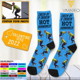 Personalized Taken By A Smokin' Hot Ironworker Crew Socks Printed DEC-QH30