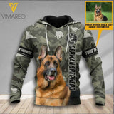 PERSONALIZED GERMAN SHEPHERD HOODIE 3D PRINTED QTDT1301