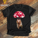 PERSONALIZED YORKSHIRE TERRIER PHOTO UPLOAD HEART BALLOONS QTDT1401