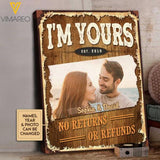DH Personalized Couple Canvas Printed 22JAN-QH17