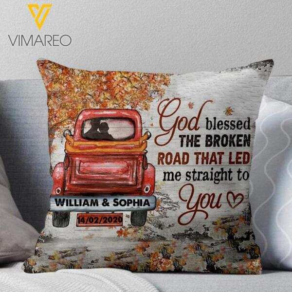 PERSONALIZED GOD BLESSED THE BROKEN... PILLOW 22JAN-MQ18