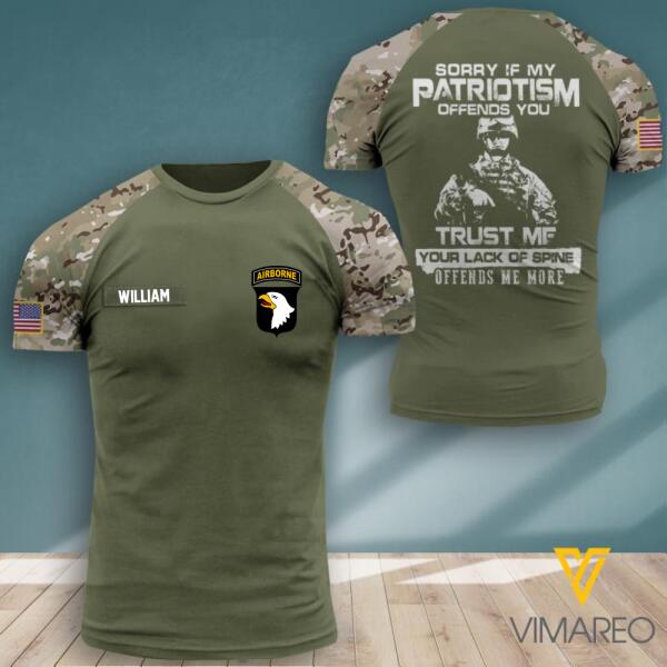 Personalized Division Camo Tshirt Printed 22JAN-HC19