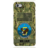 Personalized U.S Navy Veteran Camo Phone Case 22JAN-DT21