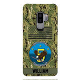 Personalized U.S Navy Veteran Camo Phone Case 22JAN-DT21
