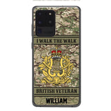 Personalized British Veterans Camo Phone Case 22JAN-LN22