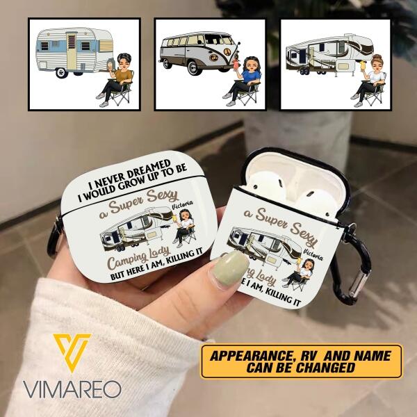 PERSONALIZED A SUPER SEXY CAMPING GIRL CASE AIRPOD 22JAN-HC25