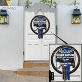 PERSONALIZED BEFORE YOU BREAK INTO MY HOUSE STAND OUTSIDE AND GET RIGHT WITH JESUS TELL HIM WOOD SIGN 22JAN-HQ28