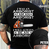 PERSONALIZED BE AN ARBORIST BLACK TSHIRT TNDT0902