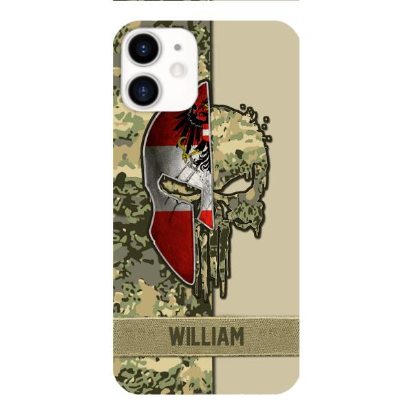 Personalized Austria Veteran/ Soldier Phone Case Printed 22FEB-DT11