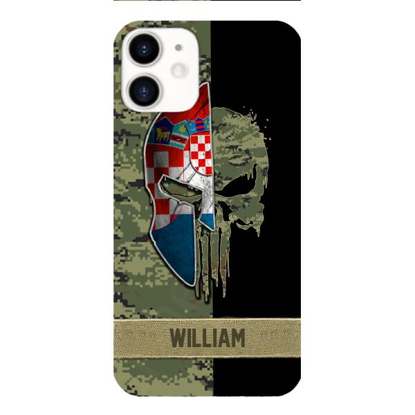 Personalized Croatia Veteran/ Soldier Phone Case Printed 22FEB-DT11