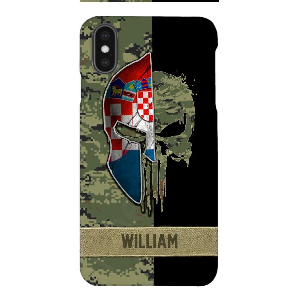 Personalized Croatia Veteran/ Soldier Phone Case Printed 22FEB-DT11