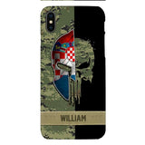 Personalized Croatia Veteran/ Soldier Phone Case Printed 22FEB-DT11