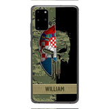 Personalized Croatia Veteran/ Soldier Phone Case Printed 22FEB-DT11