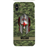 Personalized Canadian Veteran/ Soldier Phone Case Printed 22FEB-HC11