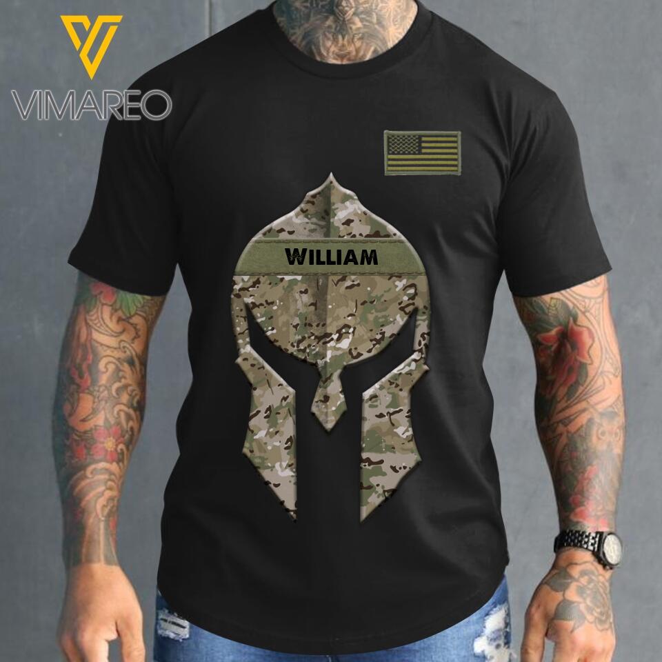 Personalized US Soldier Tshirt Printed 22FEB-HC16