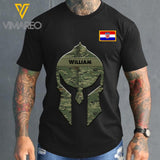 Personalized Croatian Soldier Tshirt Printed 22FEB-HC16
