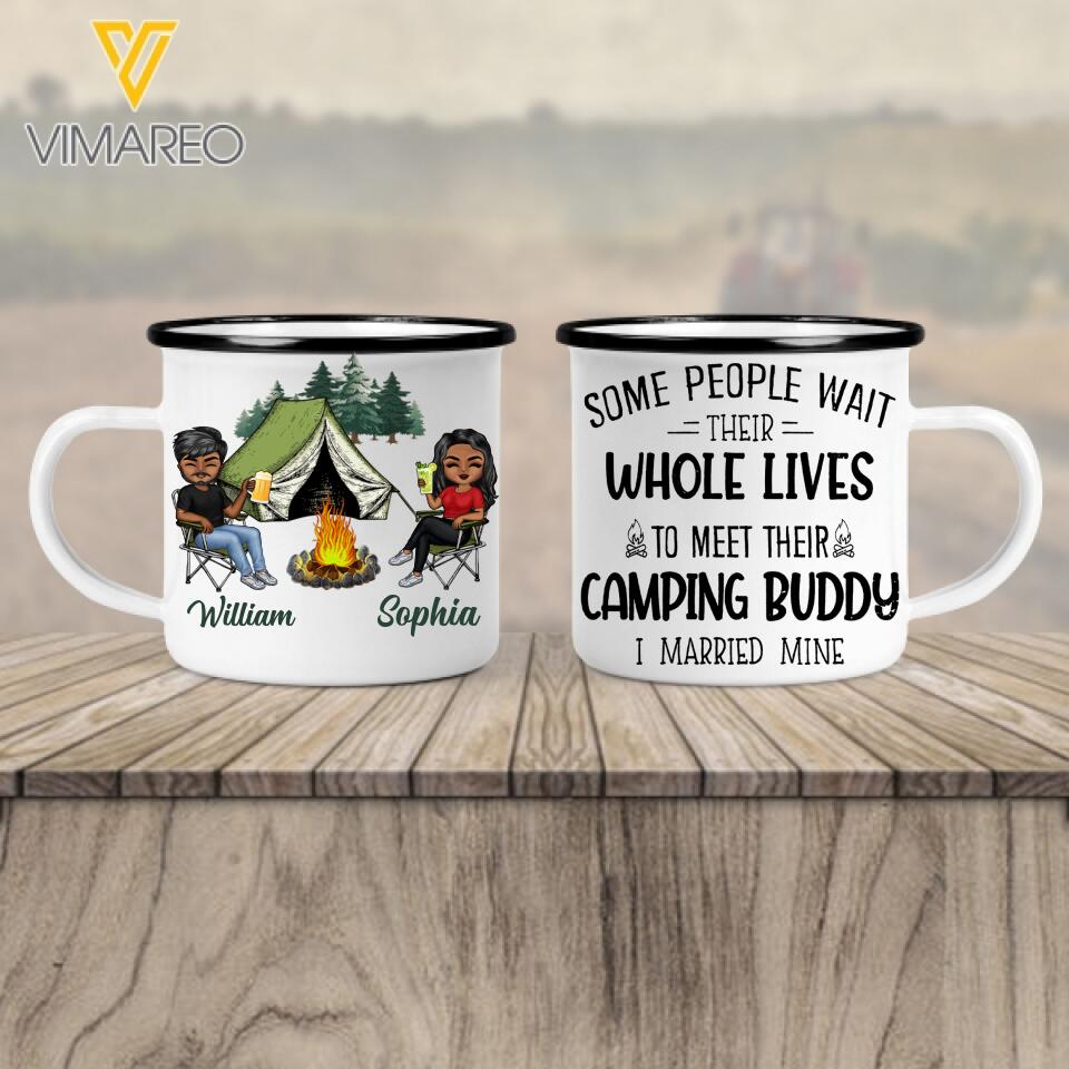 PERSONALIZED CAMPING COUPLE STEEL MUG 12OZ 3D PRINTED 22JAN-LN10