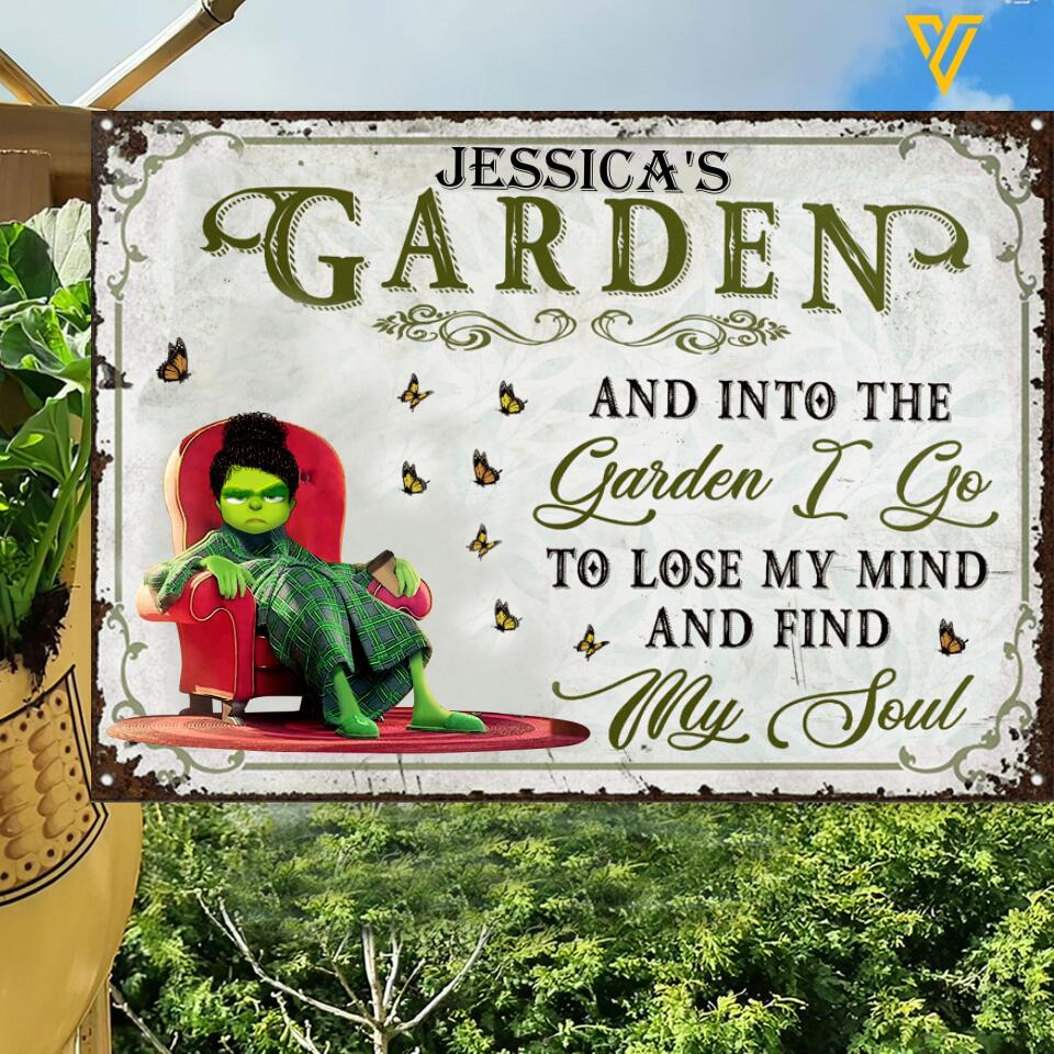 PERSONALIZED INTO THE GARDEN GRINCH MENTAL SIGN MTTQ2302