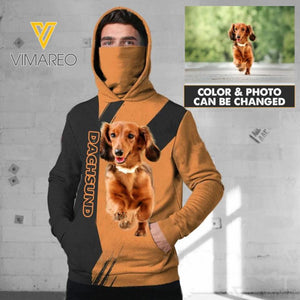 PERSONALIZED DACHSHUND UPLOAD PHOTO SNOOD HOODIE QTHC2502