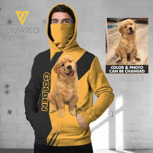 PERSONALIZED GOLDEN RETRIEVER UPLOAD PHOTO SNOOD HOODIE QTHC2502