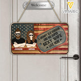 PERSONALIZED A GRUMPY OLD VETERAN AND HIS SUPER SEXY WIFE LIVE HERE WOOD SIGN 22-FEB HQ25