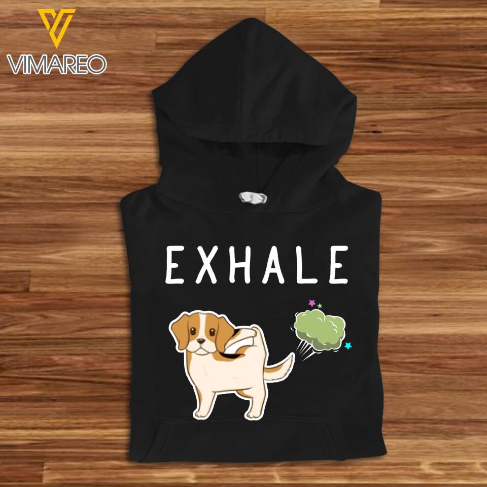 PERSONALIZED EXHALE BLACK HOODI / TSHIRT QTDT0203