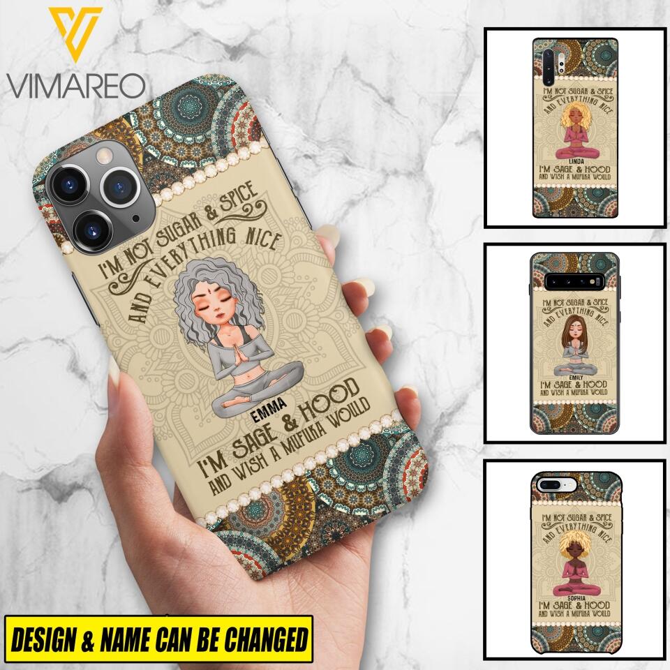 Personalized Girl Yoga Phone Case Printed 22MAR-QH03