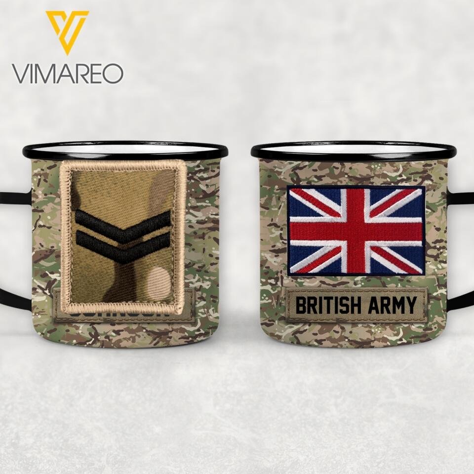 PERSONALIZED UK VETERAN CAMO MUG M3Q