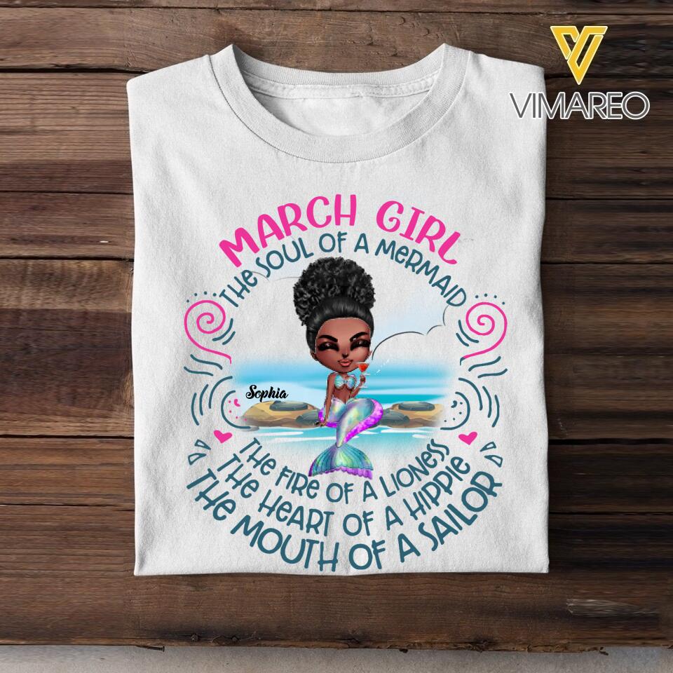 Personalized Mermaid Forever Tshirt Printed 22MAR-DT03