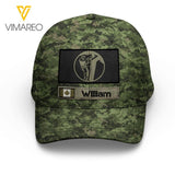 Personalized Canadian Arborist Camo Peaked Cap Printed 22MAR-QH04