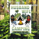 Personalized Camping Husband and Wife Flag QTDT28