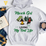 Personalized March Girl Living My Best Life Printed 22JAN-DT10