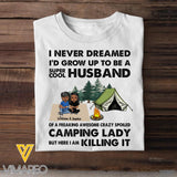 Personalized Camping Lady Tshirt Printed 22JAN-HC12