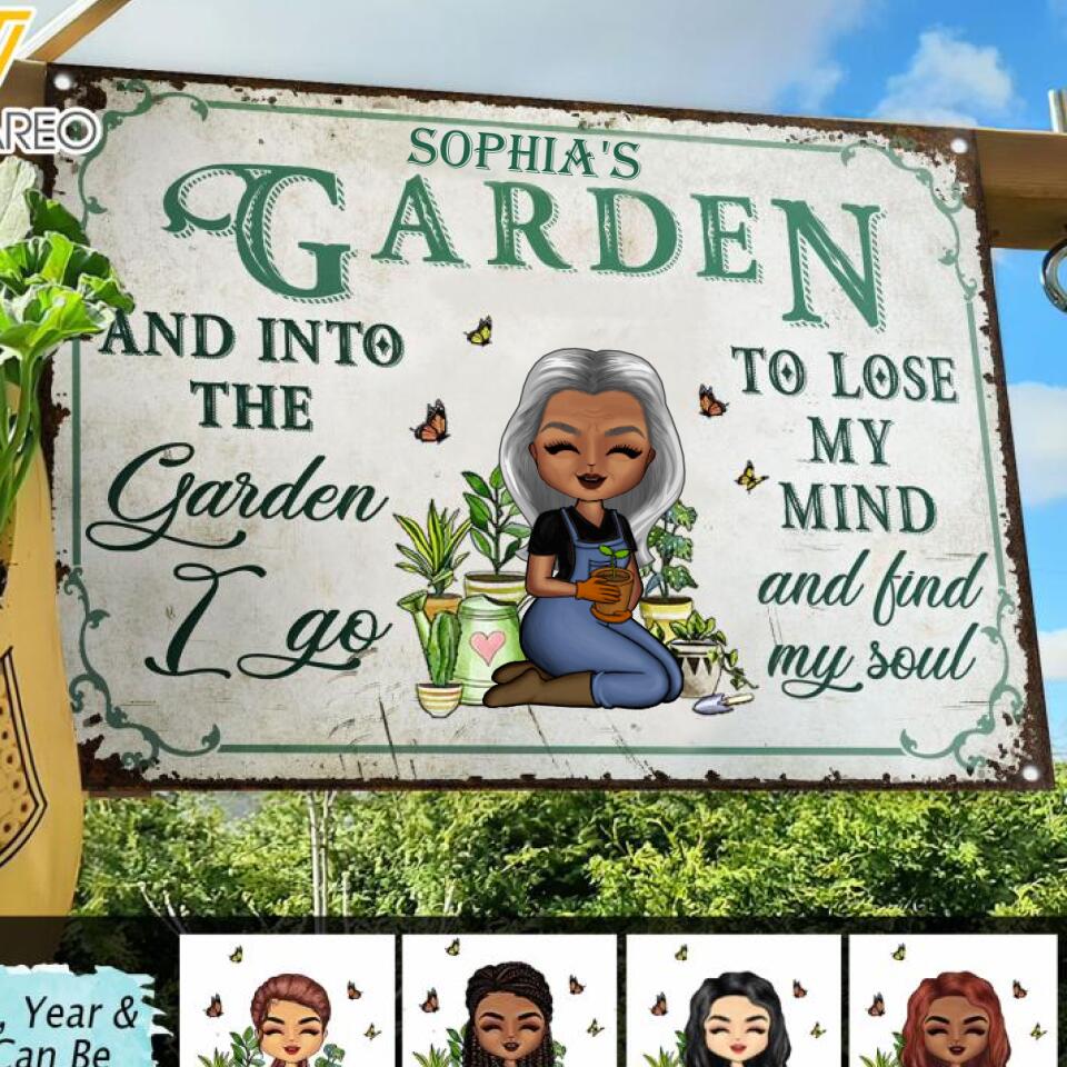PERSONALIZED INTO THE GARDEN MENTAL SIGN TNTQ1301