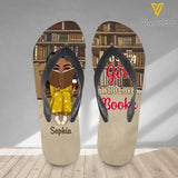 Personalized Just A Girl Who Loves Book Flip Flops Printed 22JAN-HQ17