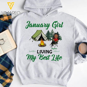 Personalized January Girl Living My Best Life Printed 22JAN-DT10