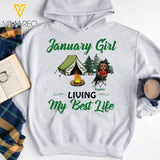 Personalized January Girl Living My Best Life Printed 22JAN-DT10