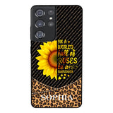 PERSONALIZED IIN THE WORLD FULL OF ROSES BE A SUNFLOWER  LEOPARD PHONECASE VHDT0803