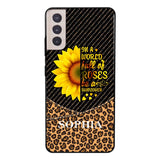 PERSONALIZED IIN THE WORLD FULL OF ROSES BE A SUNFLOWER  LEOPARD PHONECASE VHDT0803