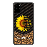 PERSONALIZED IIN THE WORLD FULL OF ROSES BE A SUNFLOWER  LEOPARD PHONECASE VHDT0803