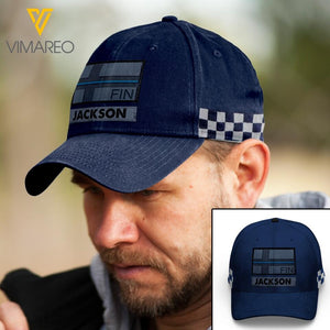 PERSONALIZED FINLAND POLICE PEAKED CAP QTTN0803