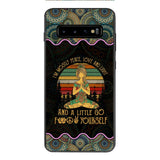 PERSONALIZED I'M MOSTLY PEACE, LOVE AND LIGHT AND A LITTLE GO FUCK YOURSELF YOGA GIRL PHONECASE VHDT0903