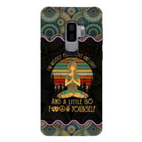PERSONALIZED I'M MOSTLY PEACE, LOVE AND LIGHT AND A LITTLE GO FUCK YOURSELF YOGA GIRL PHONECASE VHDT0903