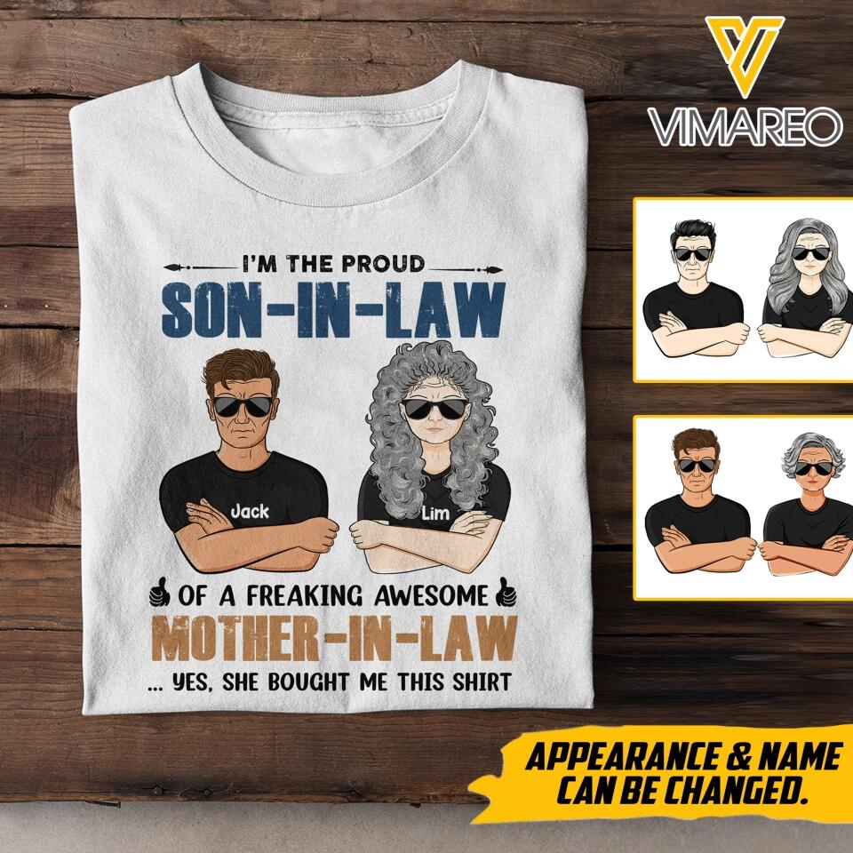 Personalized Son In Law - Mother In Law Tshirt Printed 22MAR-LN09