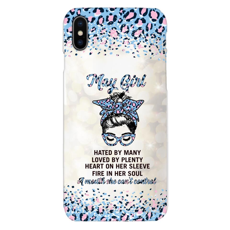 PERSONALIZED MAY GIRL A MOUTH SHE CAN'T CONTROL PHONECASE QTHC1003